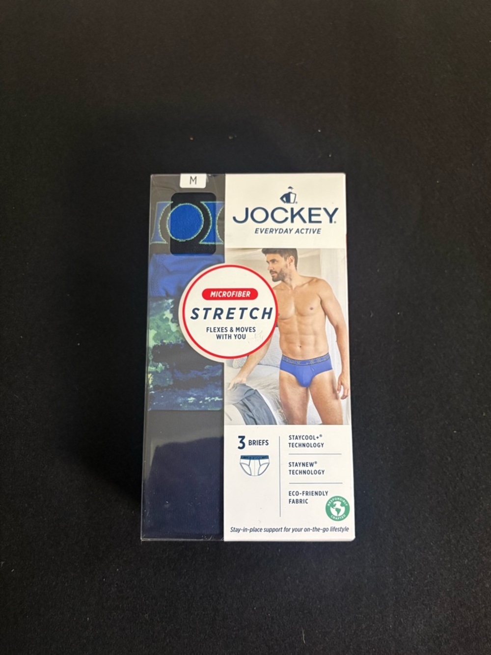 Jockey Men's Blue Briefs 3-Pack - Microfiber Stretch